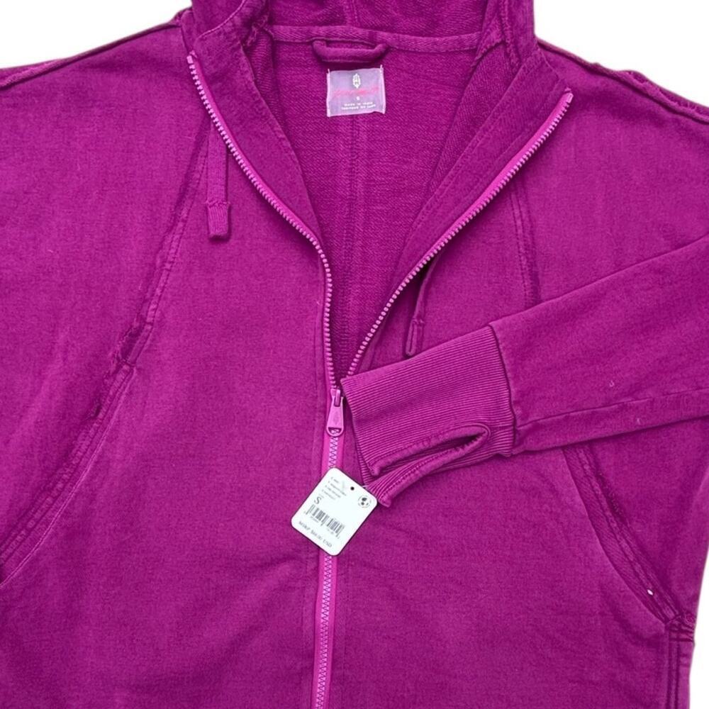 NWT Free People Movement Only One Zip Up Hoodie Size S Magenta Disco - Picture 4 of 14